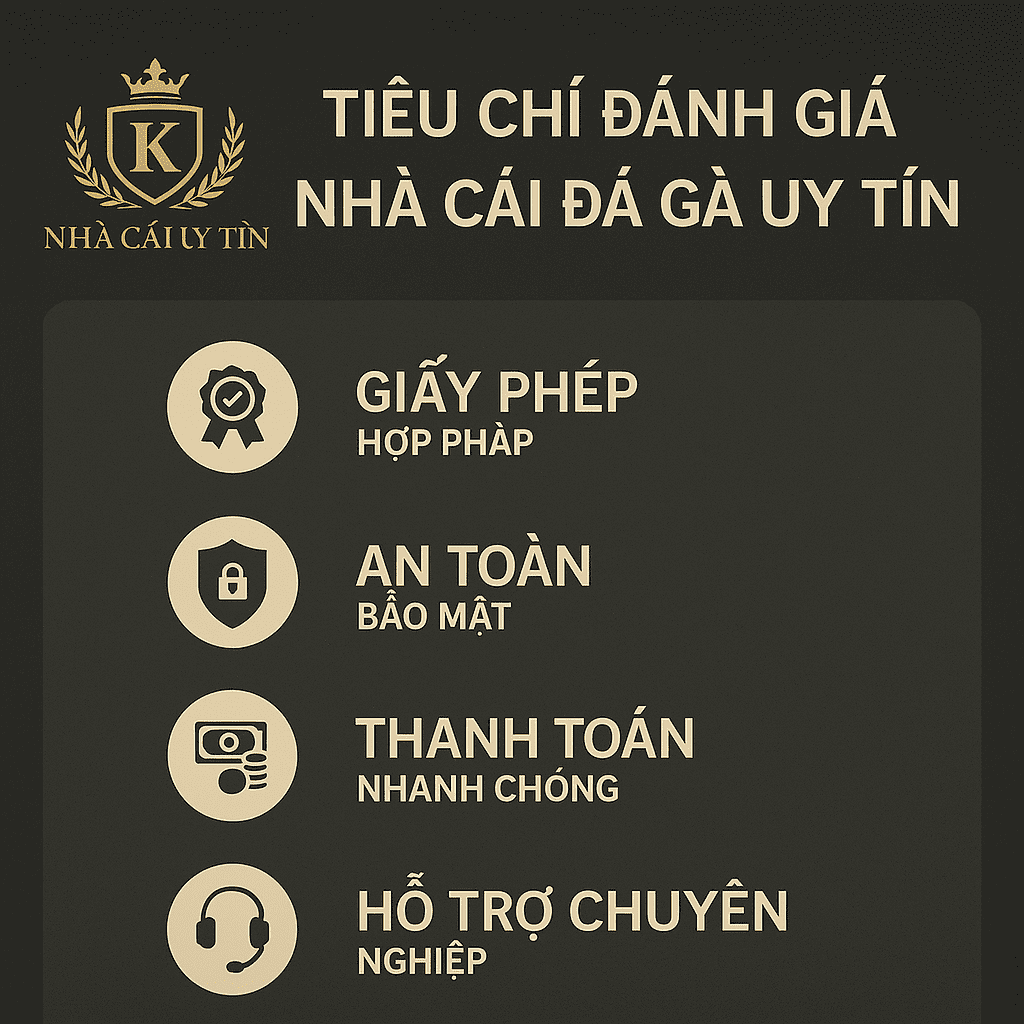 Top 5 Nhà Cái Đá Gà Online Uy Tín Nhất 2025 1 Tiêu chí đánh giá nhà cái đá gà online uy tín 2025